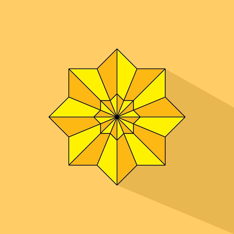 ikon 3d stjärna gul vektor