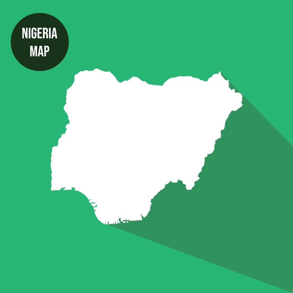 Symbol Nigeria Karte Abbildungen farbiger Vektor