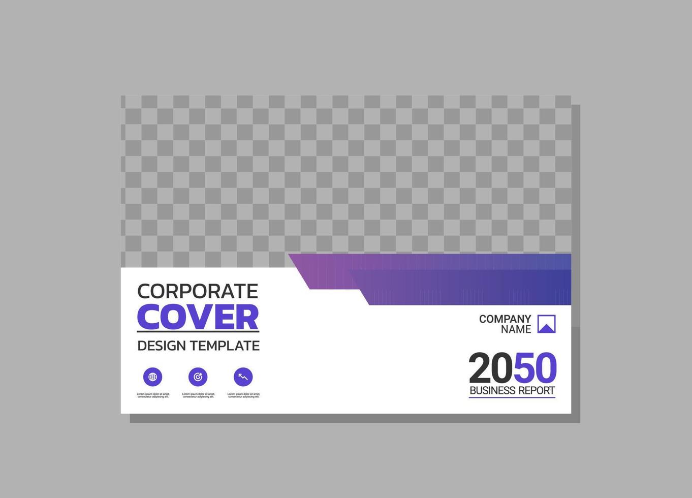 Corporate Book Cover horizontales Design vektor