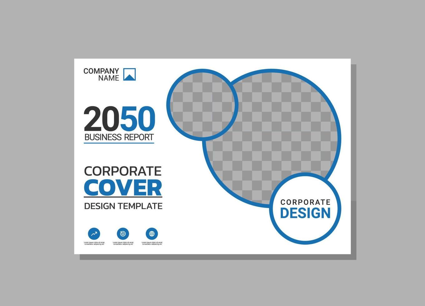 Corporate Book Cover horizontales Design vektor