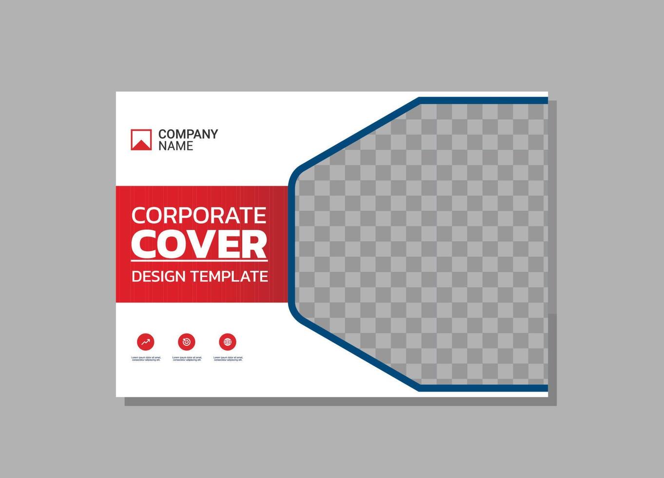 Corporate Book Cover horizontales Design vektor