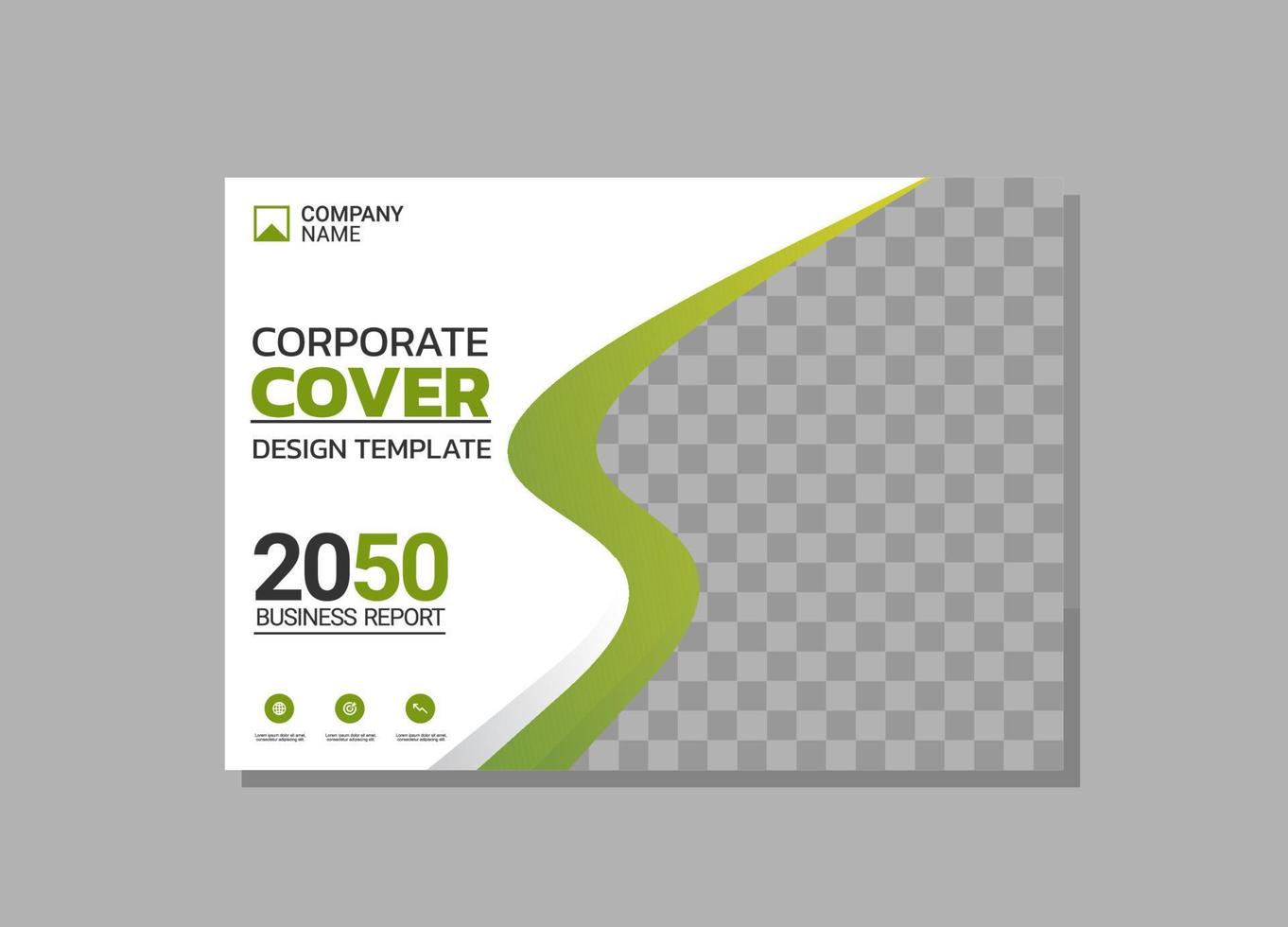 Corporate Book Cover horizontales Design vektor