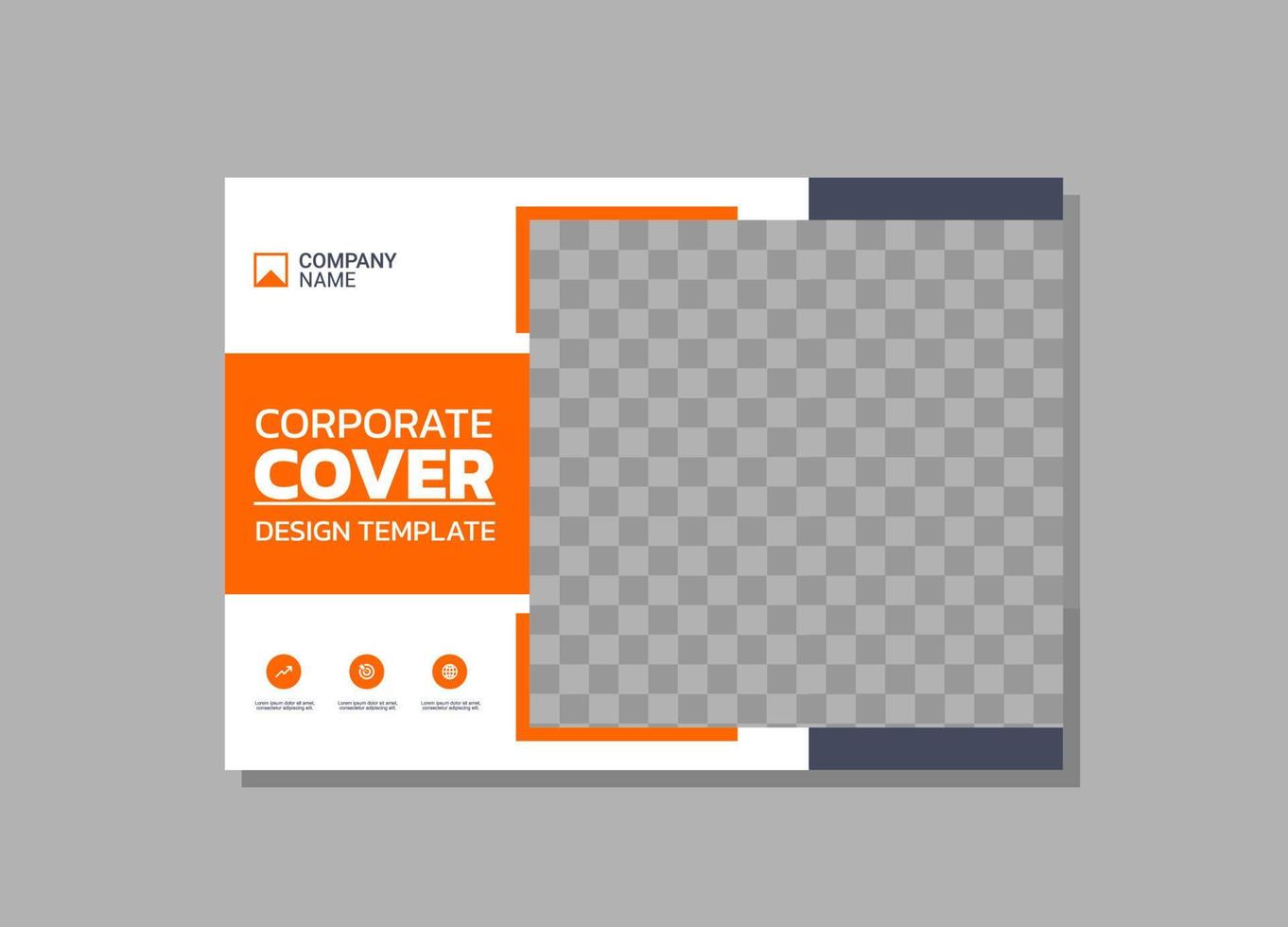 Corporate Book Cover horizontales Design vektor