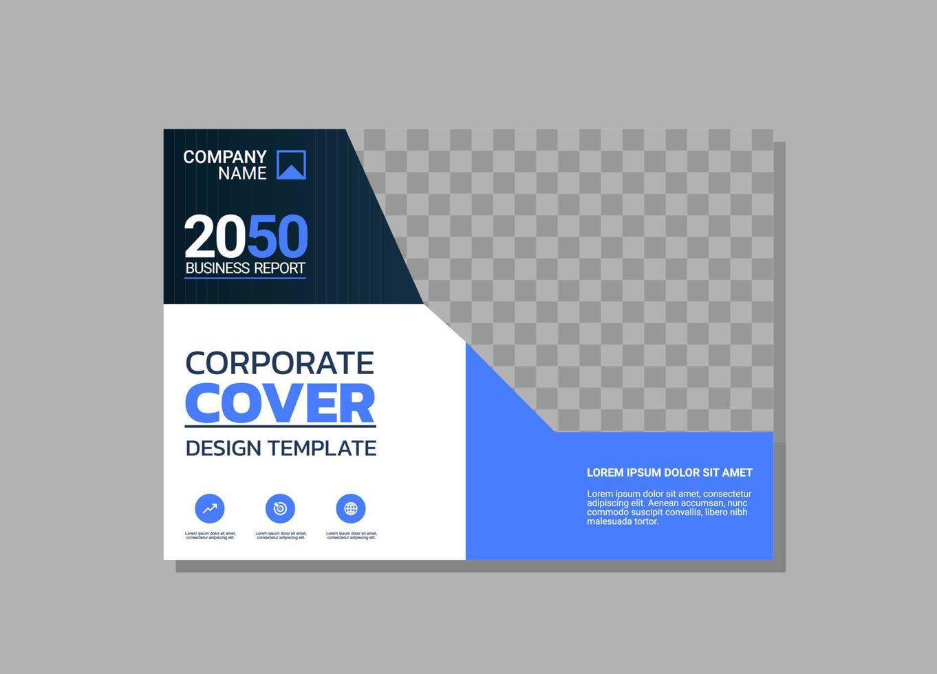 Corporate Book Cover horizontales Design vektor