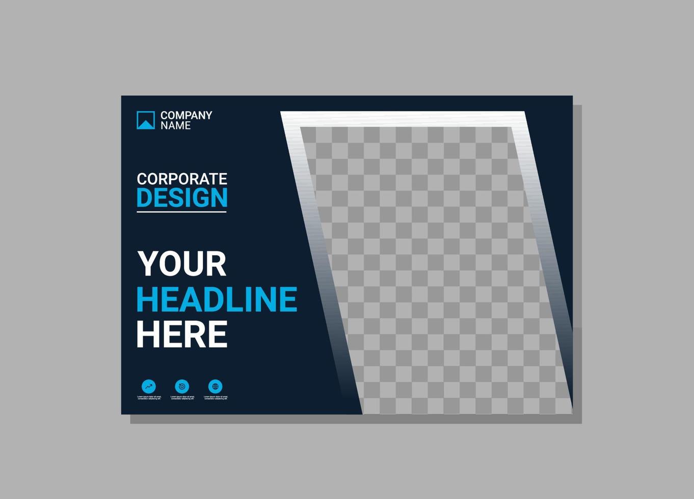 Corporate Book Cover horizontales Design vektor