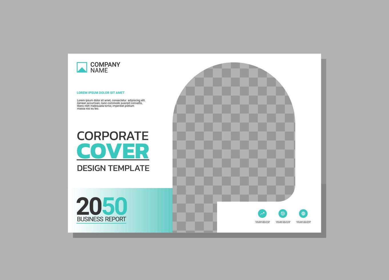 Corporate Book Cover horizontales Design vektor