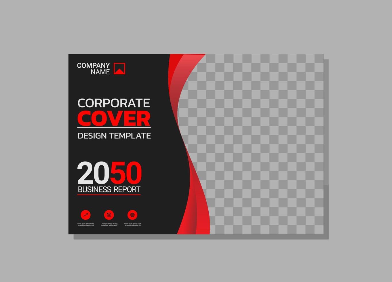 Corporate Book Cover horizontales Design vektor