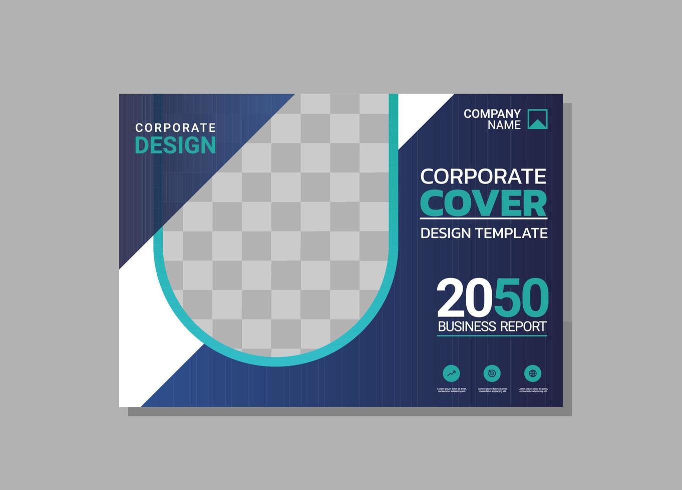 Corporate Book Cover horizontales Design vektor