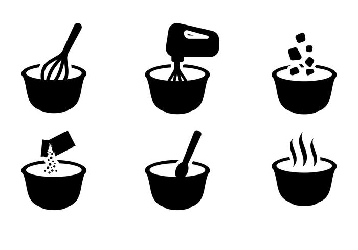 Free Mixing Bowl Icons Vektor