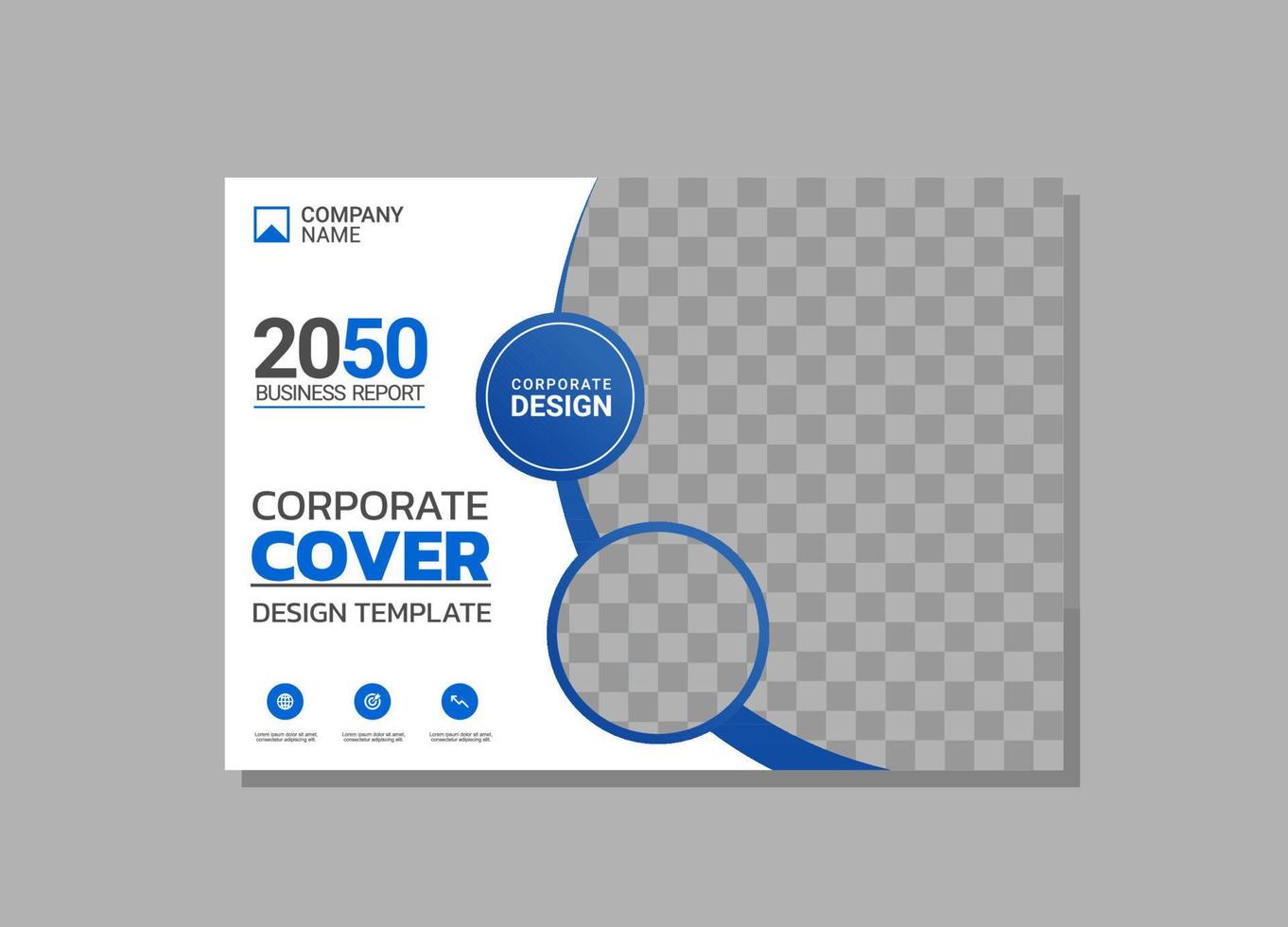 Corporate Book Cover horizontales Design vektor