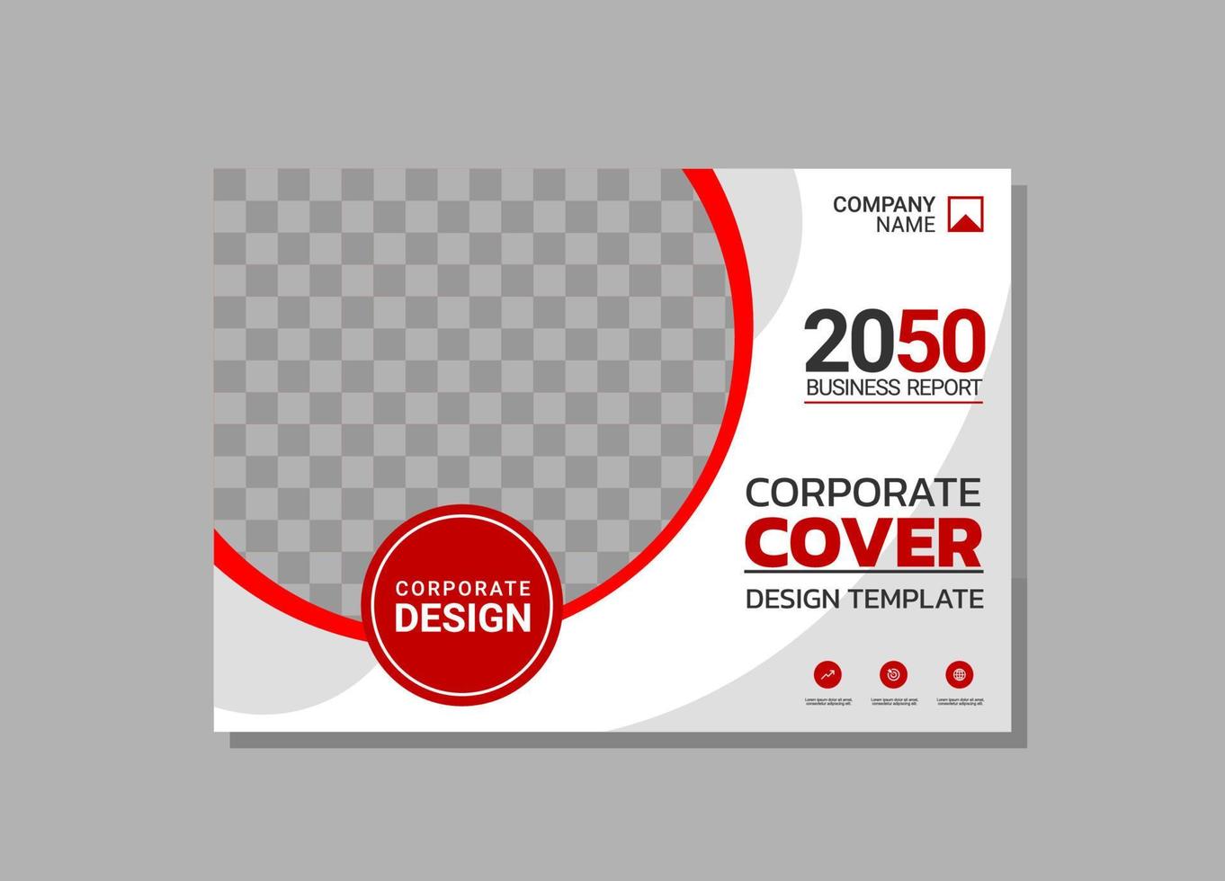 Corporate Book Cover horizontales Design vektor