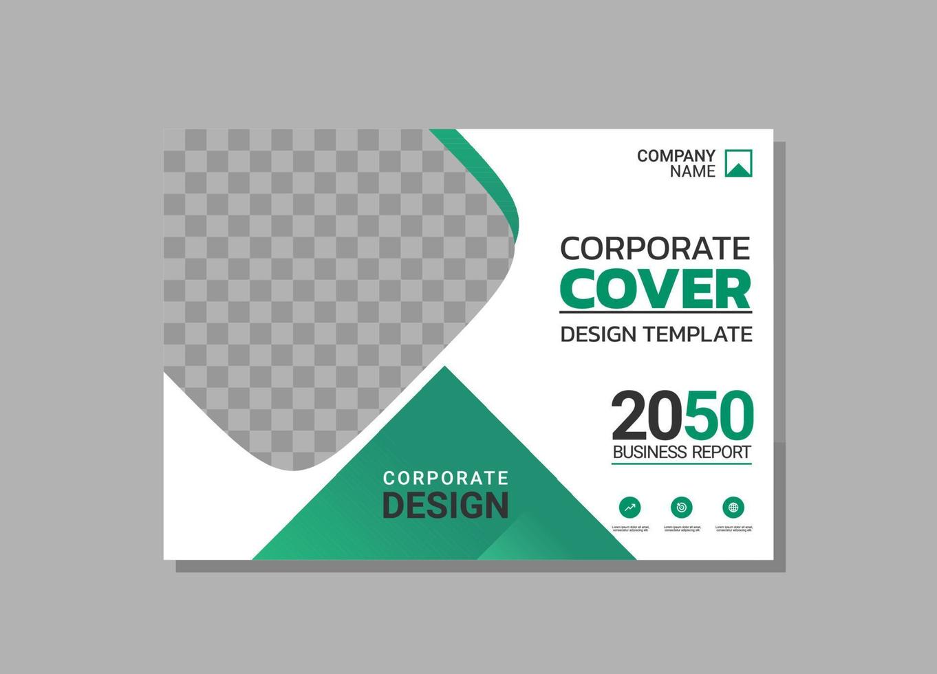 Corporate Book Cover horizontales Design vektor