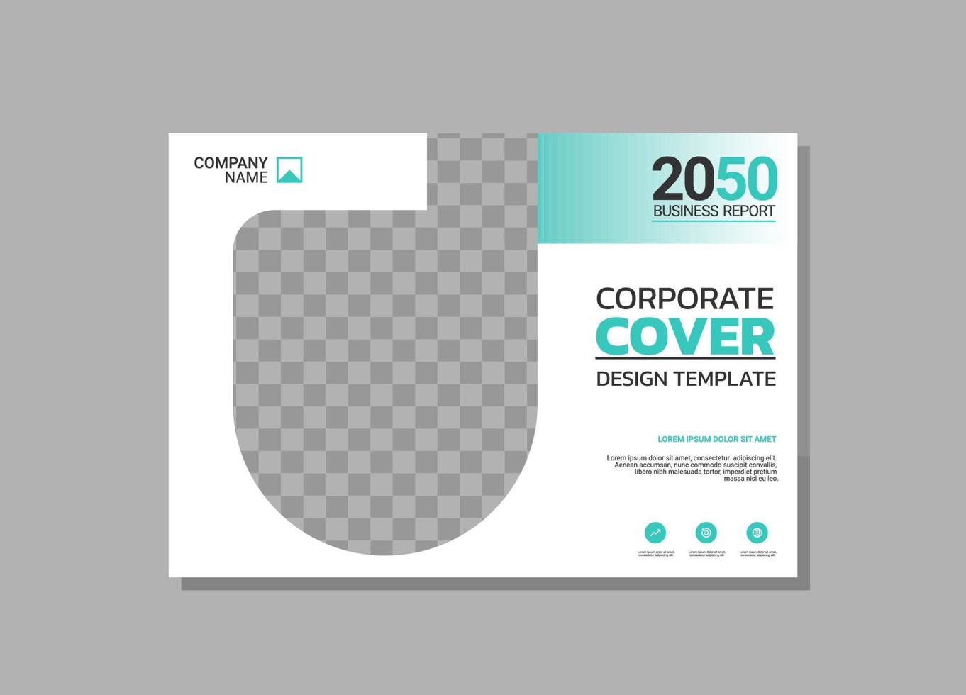 Corporate Book Cover horizontales Design vektor