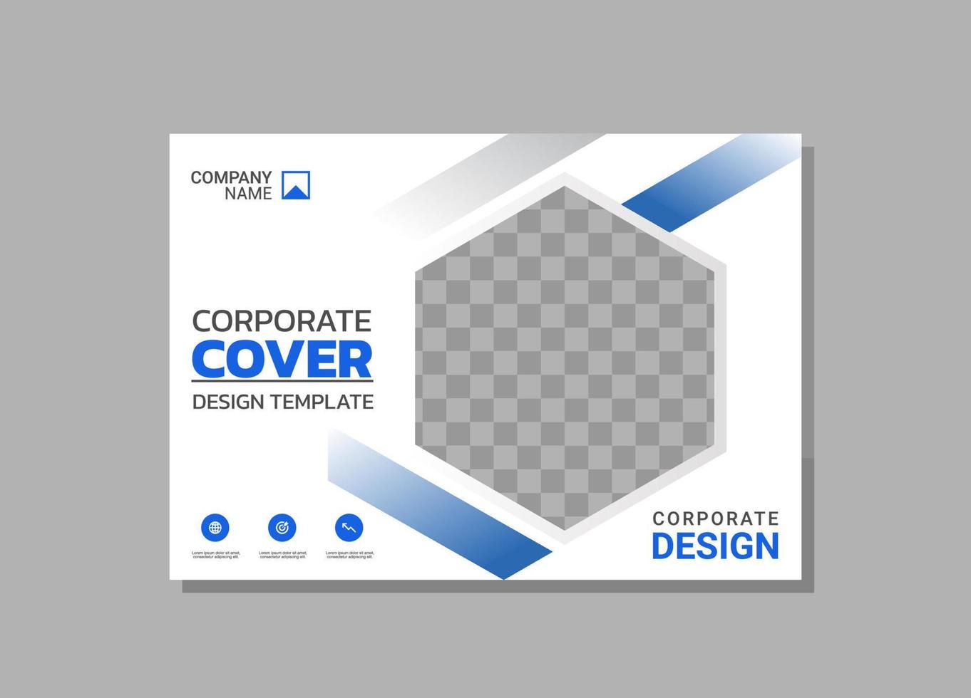 Corporate Book Cover horizontales Design vektor