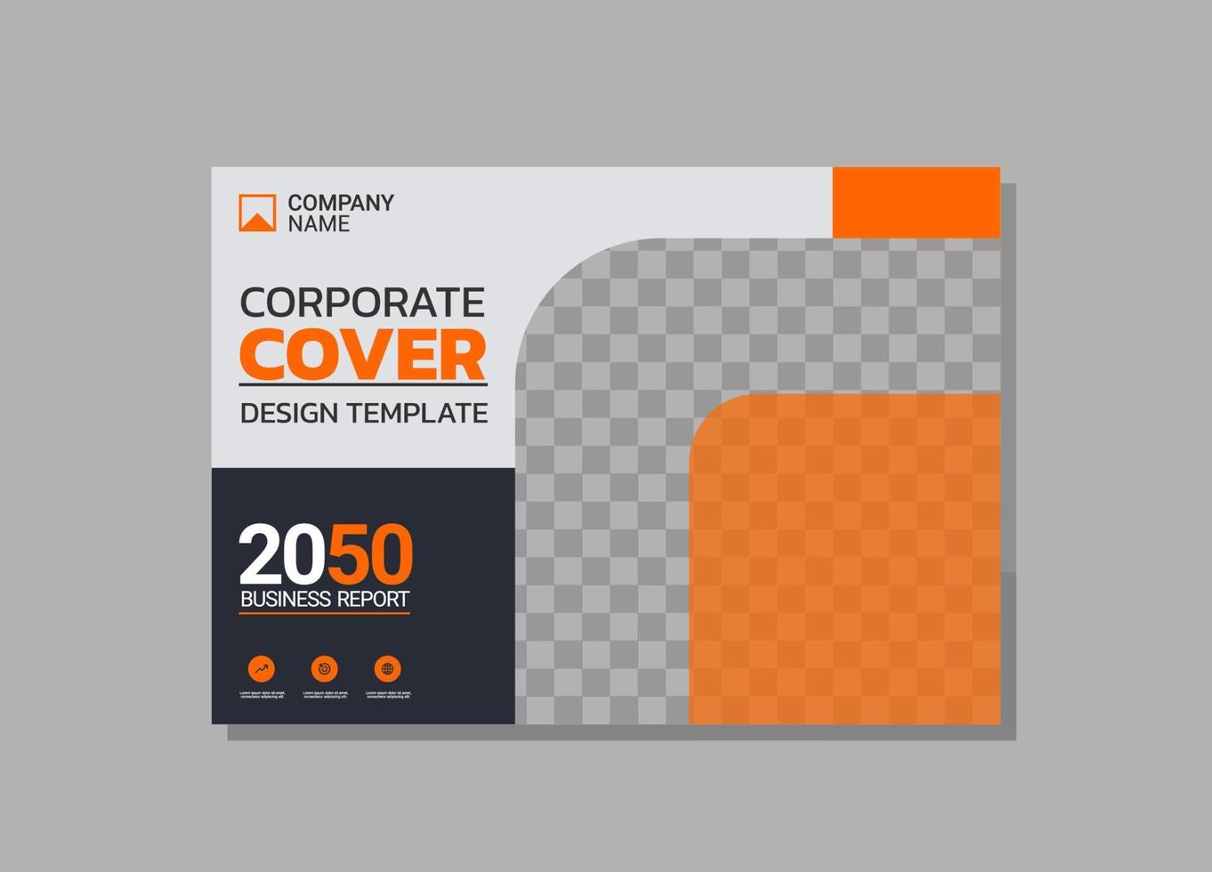 Corporate Book Cover horizontales Design vektor