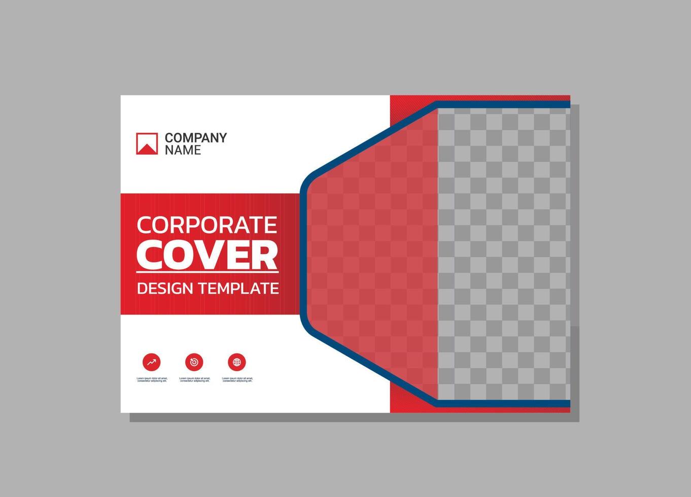 Corporate Book Cover horizontales Design vektor