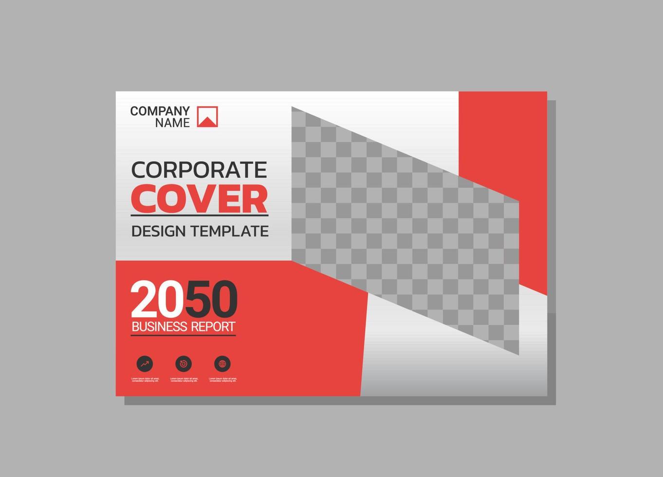 Corporate Book Cover horizontales Design vektor