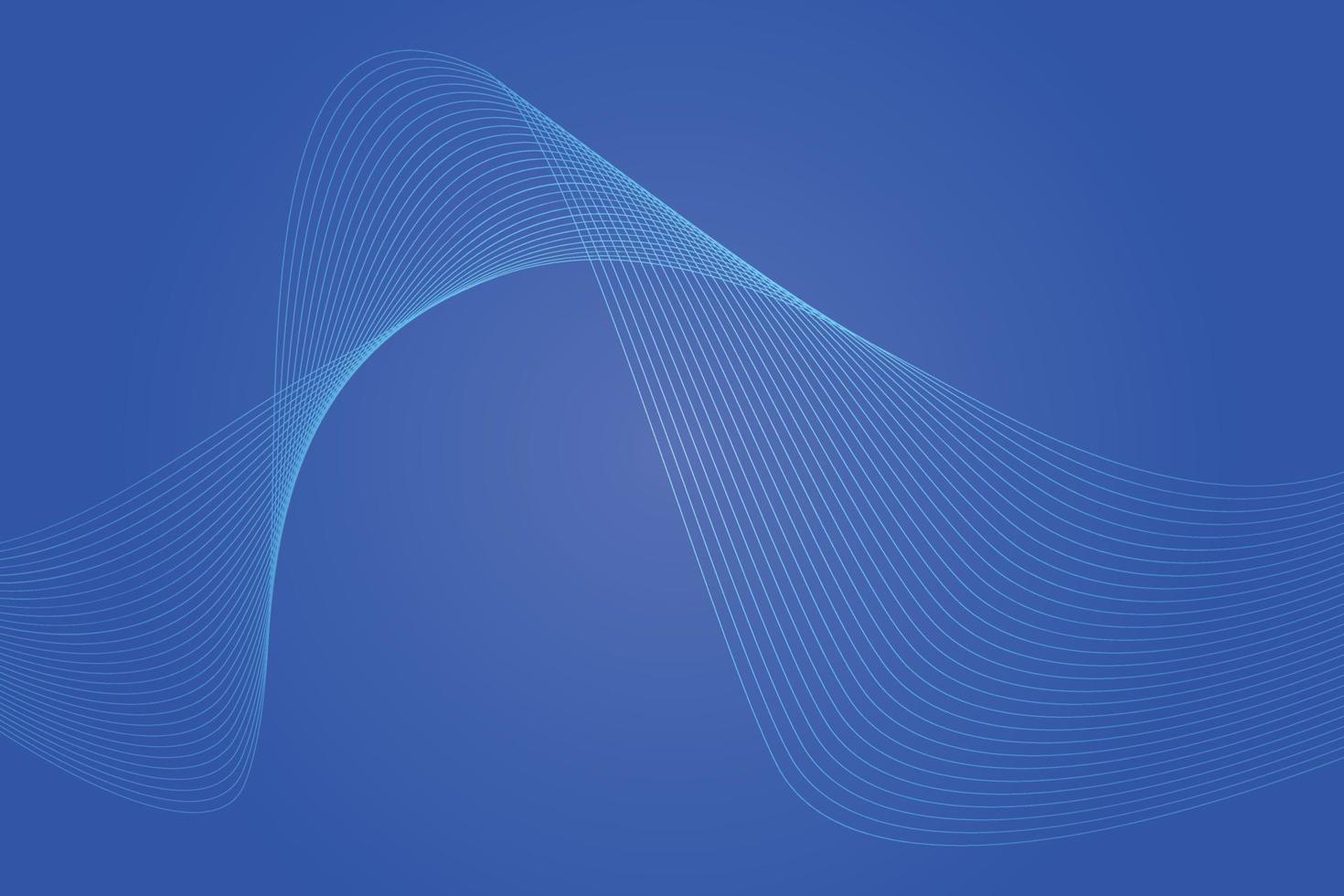 abstrakt linje Vinka blå lutning bakgrund. modern färgrik vågig linje abstrakt bakgrund vektor