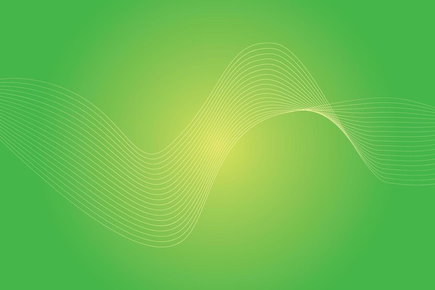 abstrakter Hintergrund mit bunten Wellenlinien. abstraktes grün-gelbes Farbverlauf-Hintergrunddesign vektor