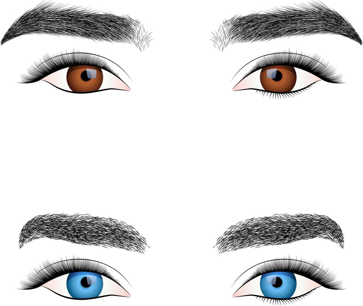 illustration av en uppsättning av ögon vektor