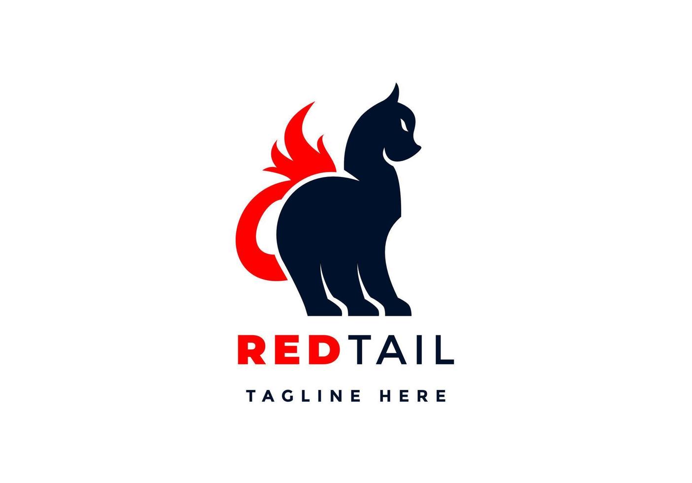 logotyp illustration av en rödstjärtad leopard. vektor