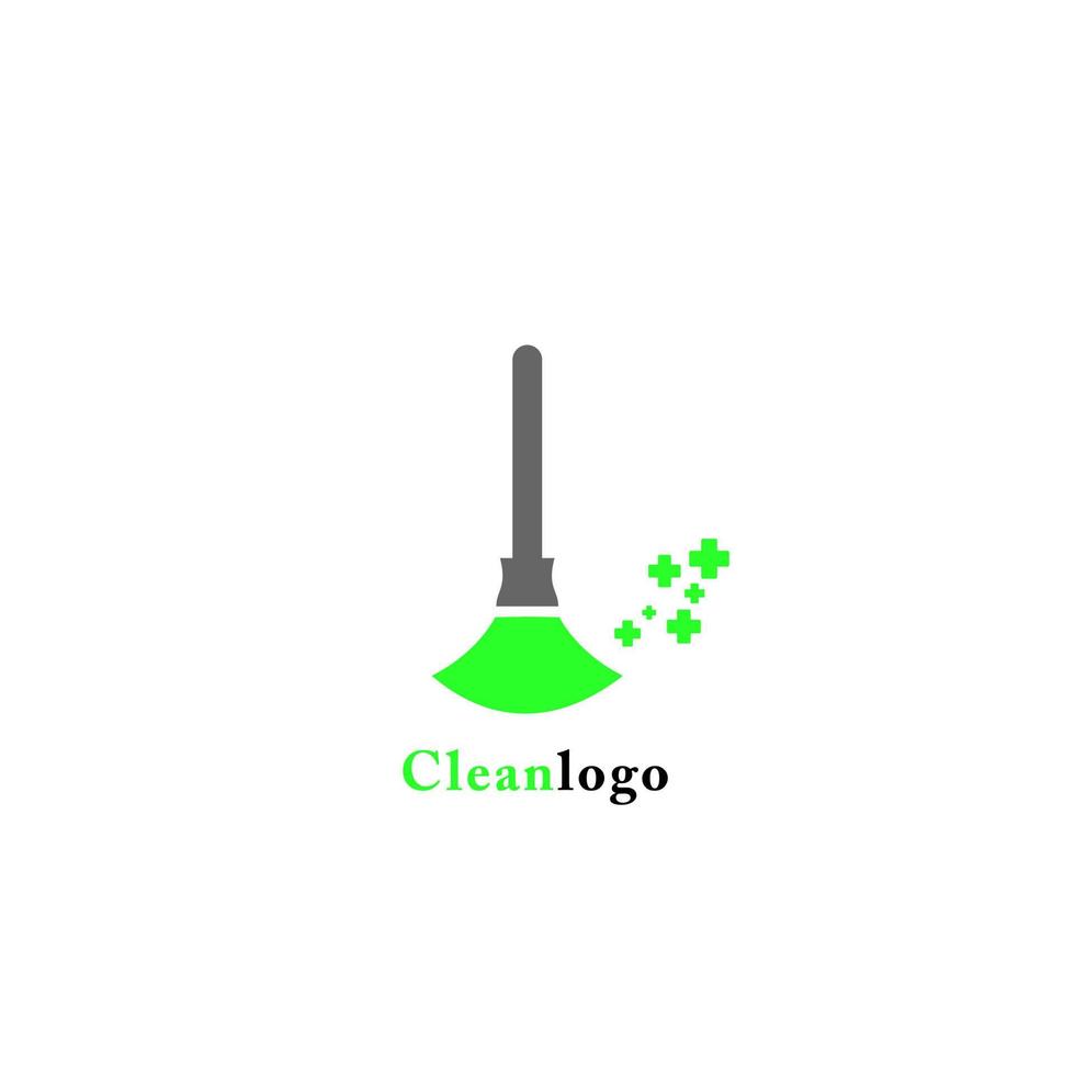 Logo für einen gesunden Besen für ein Reinigungsunternehmen. vektor