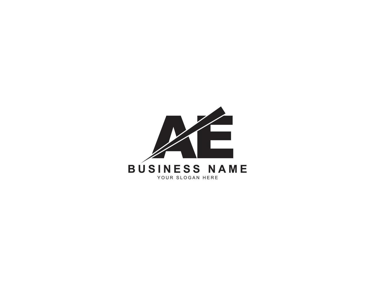 Buchstabe ae-Logo-Symbol, minimalistisches ae-Logo-Briefdesign vektor