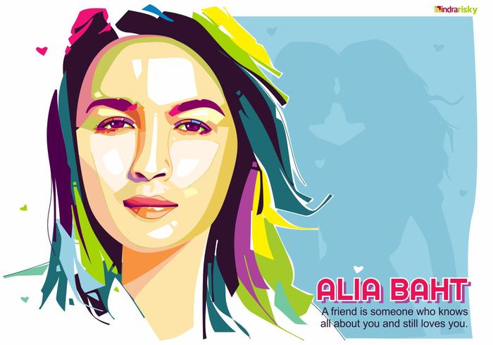 Alia Baht - Bollywood Leben - Pop Art Portrait vektor