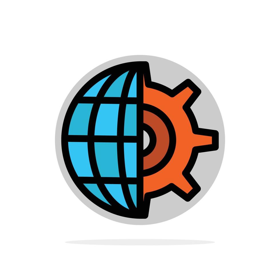 Gang-Globus Einstellung Business abstrakte Kreis Hintergrund flache Farbe Symbol vektor