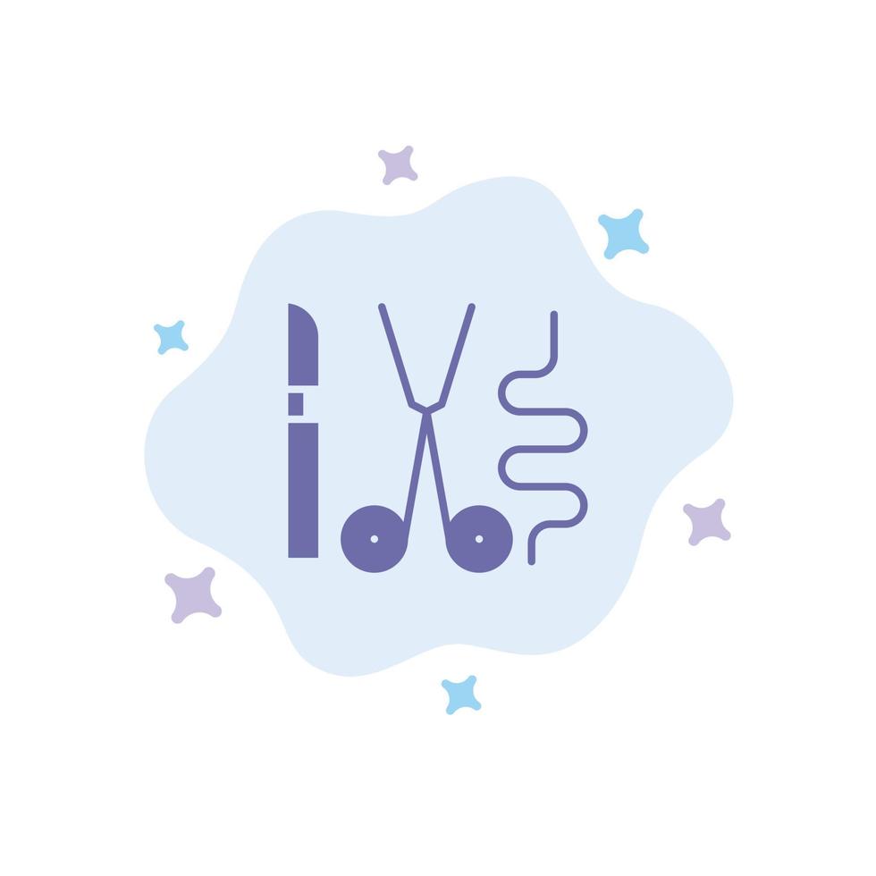 instrument kirurgi verktyg medicinsk blå ikon på abstrakt moln bakgrund vektor