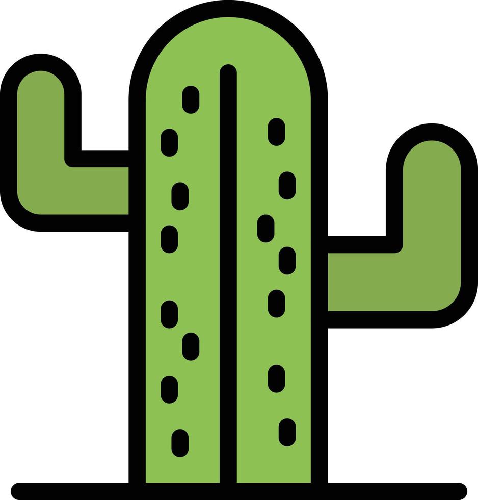 kaktus USA växt amerikan företag logotyp mall platt Färg vektor
