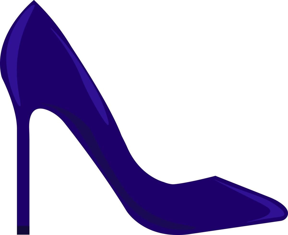 blå sko, illustration, vektor på vit bakgrund.