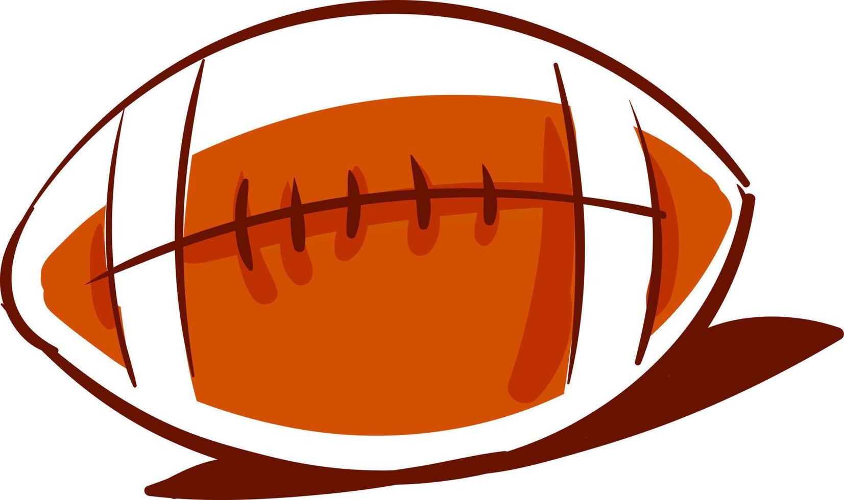 American-Football-Ball, Illustration, Vektor auf weißem Hintergrund