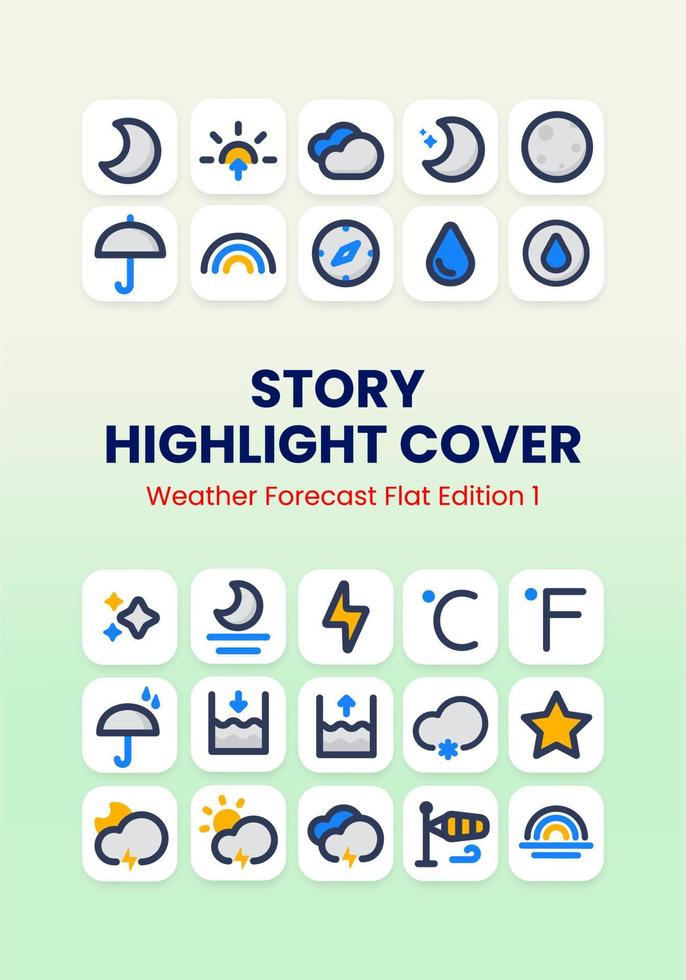 wettervorhersage schattiges icon pack vektor