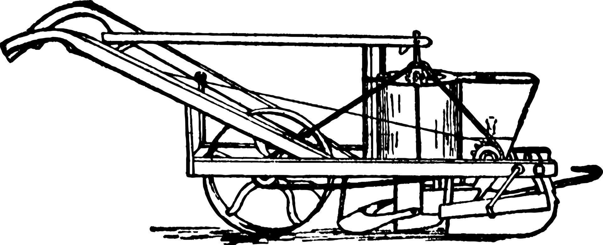 majs plantering, årgång illustration. vektor