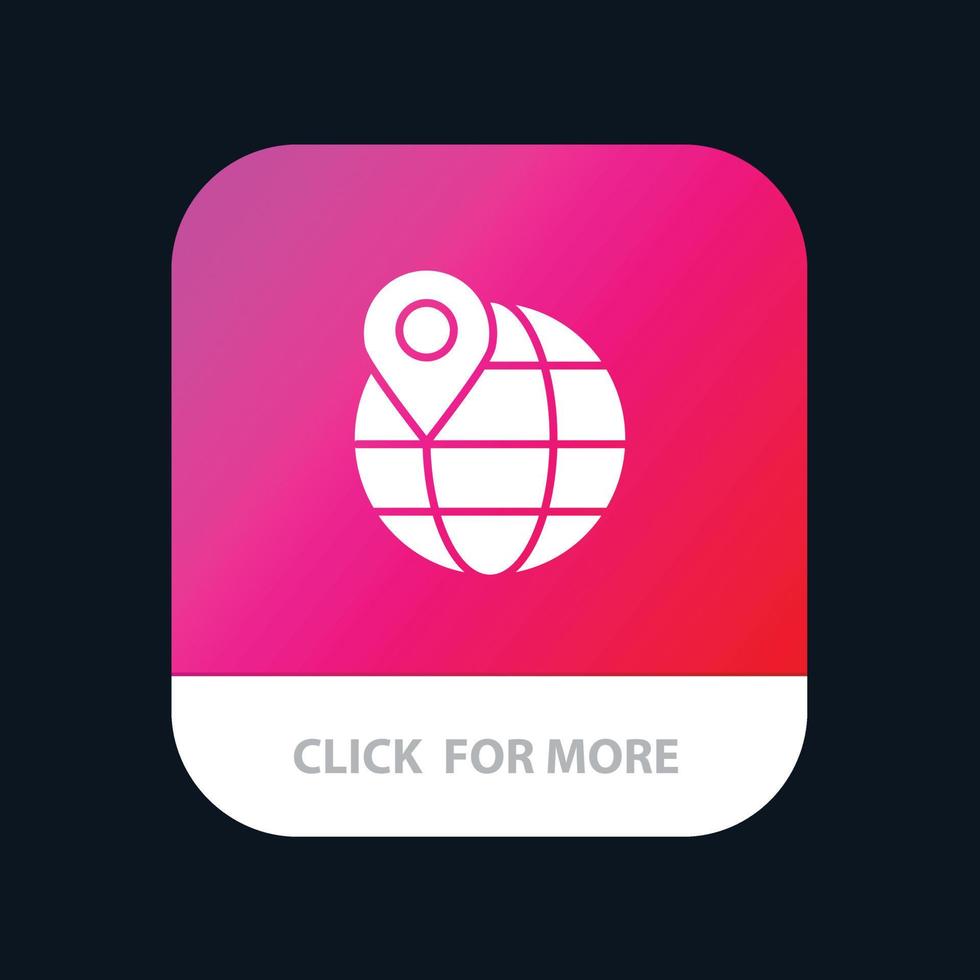 Lageplan Globus Internet Mobile App Icon Design vektor