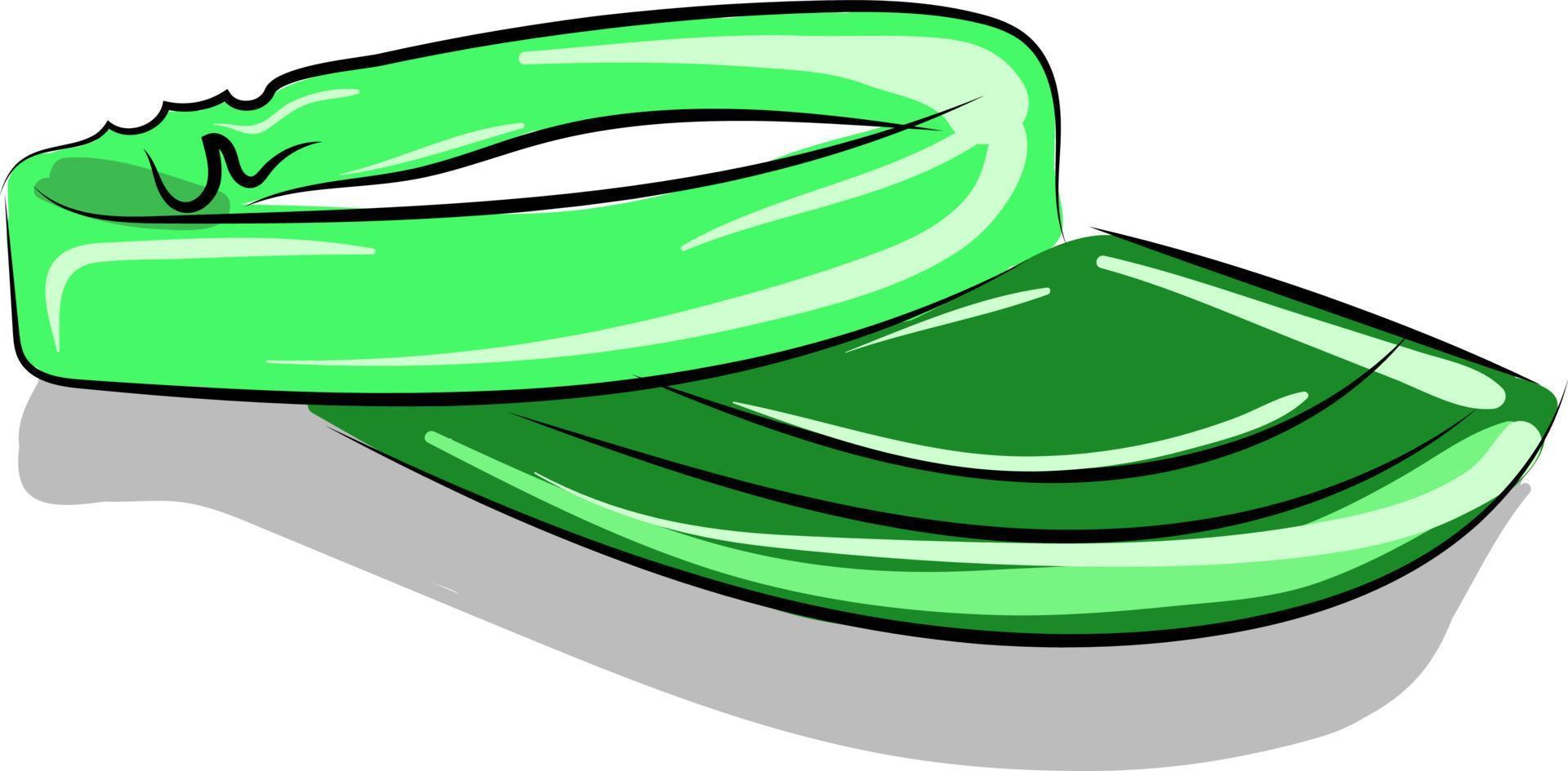 grön keps, illustration, vektor på vit bakgrund.