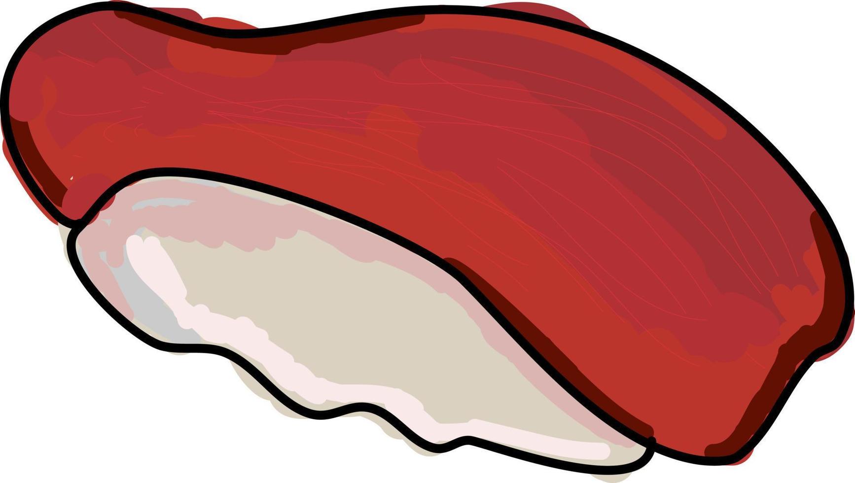 tonfisk fisk, illustration, vektor på vit bakgrund.