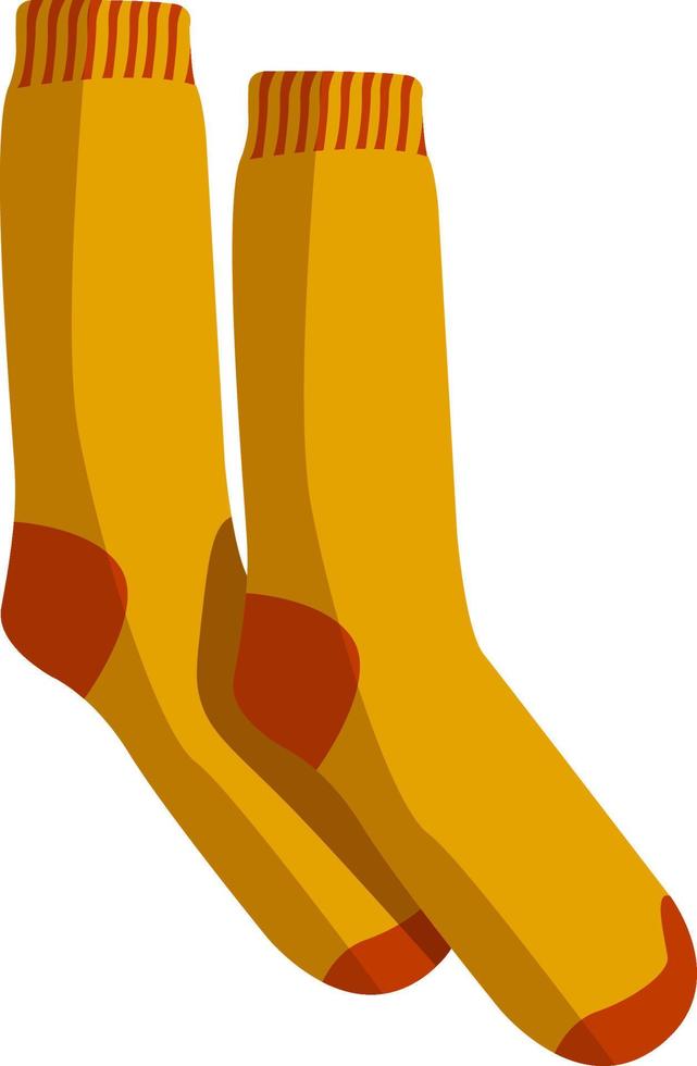 Orange Socken, Illustration, Vektor auf weißem Hintergrund