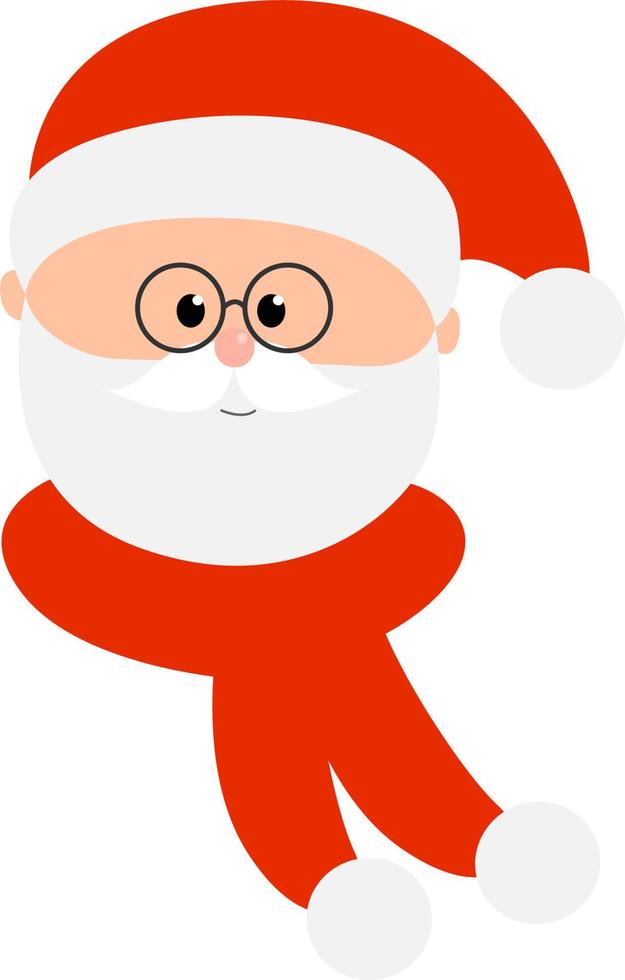 Weihnachtsmann, Illustration, Vektor auf weißem Hintergrund.