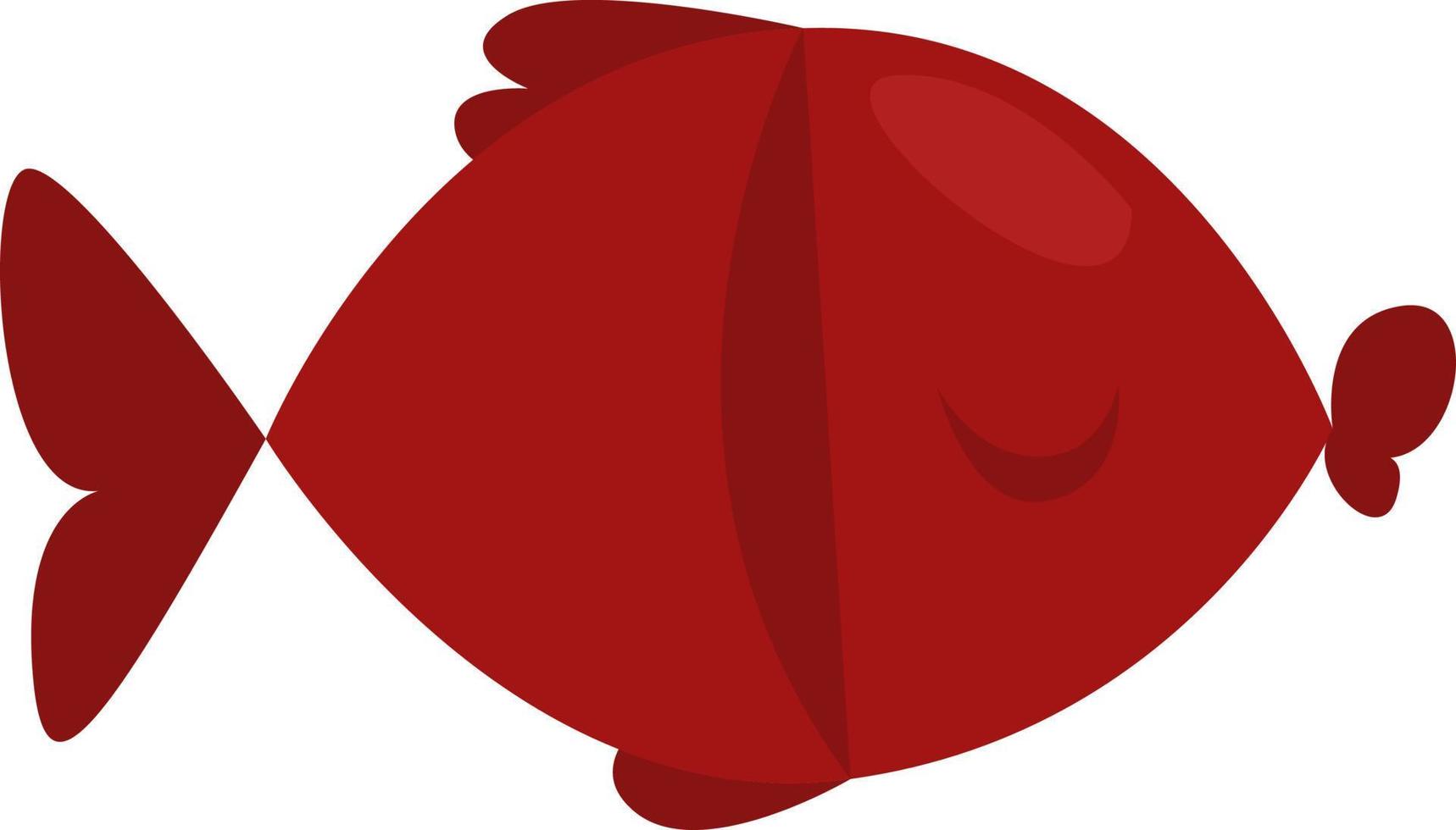 röd fisk sällskapsdjur, illustration, vektor, på en vit bakgrund. vektor