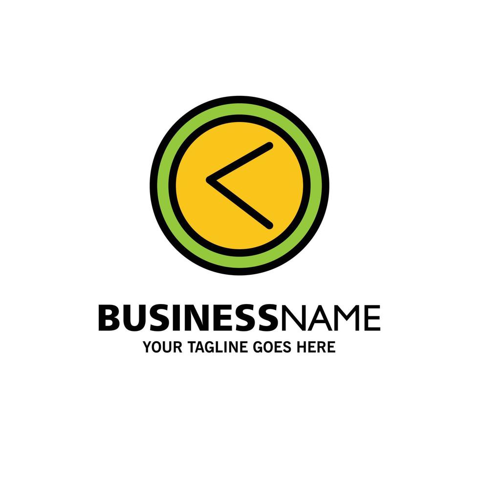 Pfeilschnittstelle links Benutzer Business Logo Vorlage flache Farbe vektor