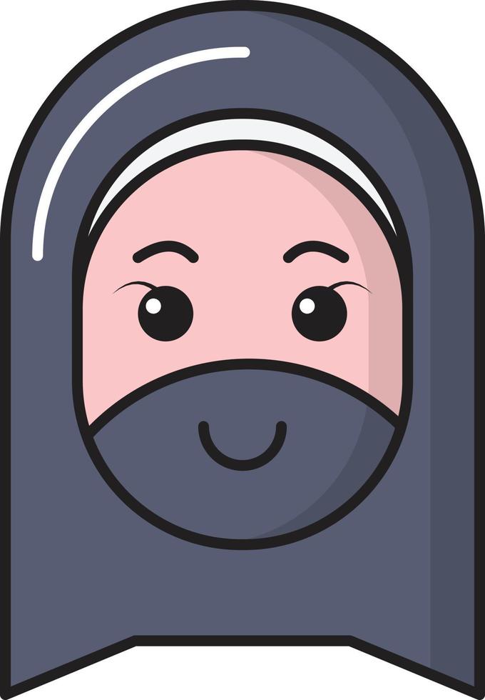 muslim flicka vektor illustration på en bakgrund.premium kvalitet symbols.vector ikoner för begrepp och grafisk design.