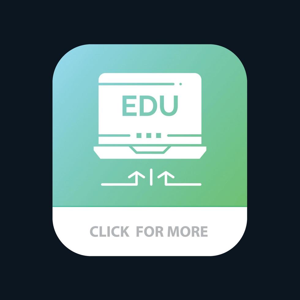 Laptop Hardware Pfeil Bildung Mobile App Icon Design vektor
