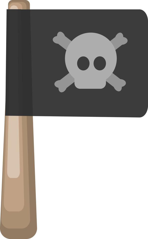 Piratenflagge, Illustration, Vektor auf weißem Hintergrund.