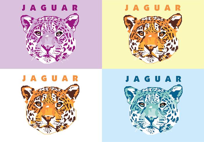 Jaguar - Tierleben - Popart Porträt vektor