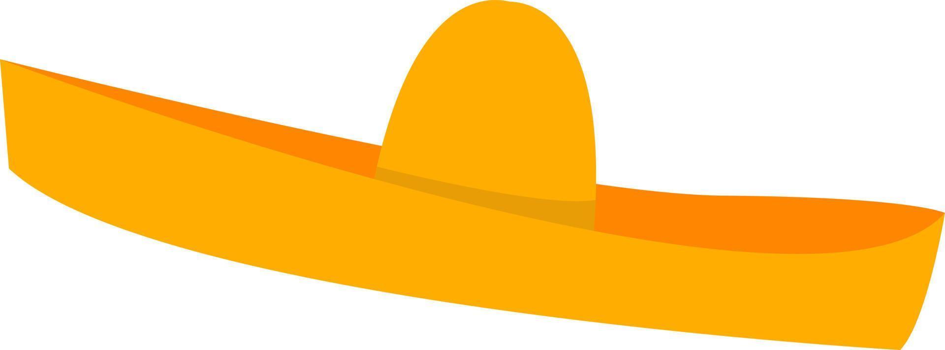 mexikansk hatt, illustration, vektor på vit bakgrund.