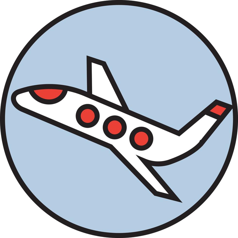 fliegendes Flugzeug, Illustration, Vektor auf weißem Hintergrund.