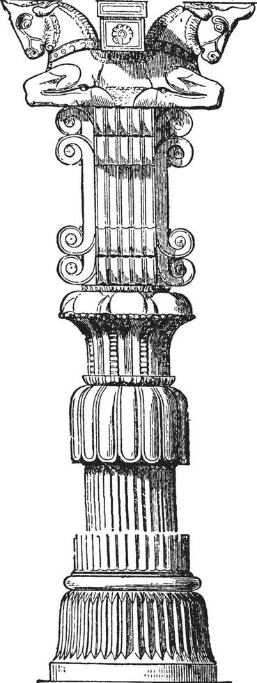 bra hall av xerxes, årgång illustration. vektor