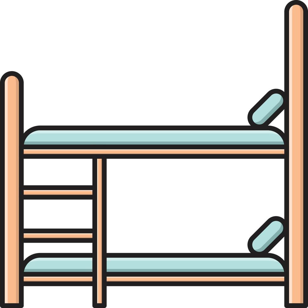 doppelbettvektorillustration auf einem hintergrund. hochwertige symbole. vektorikonen für konzept und grafikdesign. vektor